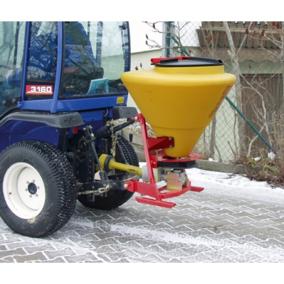 Épandeur à sel porté en acier avec cardan 60 cm-Lire la description