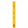 Adhésif jaune en PC, 300x32mm inscript. rouge POUSSER POUR SORTIR""