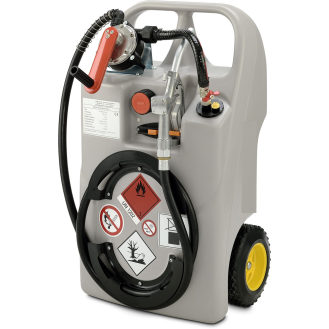 Caddy Ravitailleur gasoil 60 l, pompe manuelle, pistolet simple-Lire la description