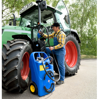 Caddy AdBlue® 60 L, Pompe SP30, Batt Lithium 18 V 2 Ah, chargeur, pistolet auto-Lire la description