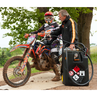 Caddy de ravitaillement essence 60L avec pompe manuelle-Lire la description