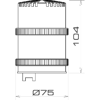 Buzzer TWS 12-48VDC 81dB IP54 GRIS-Lire la description