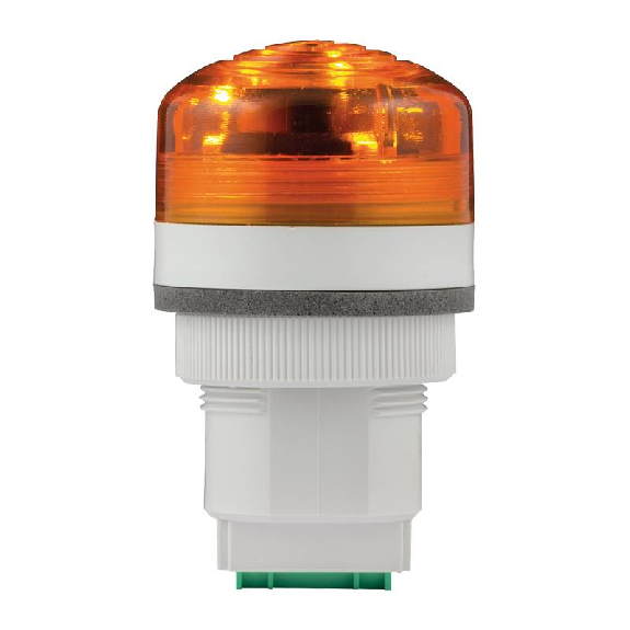 Buzzer perçage Ø30mm P40 A LED ORANGE 85dB V12/24DAC IP65 Ø41mm GRIS-Lire la description