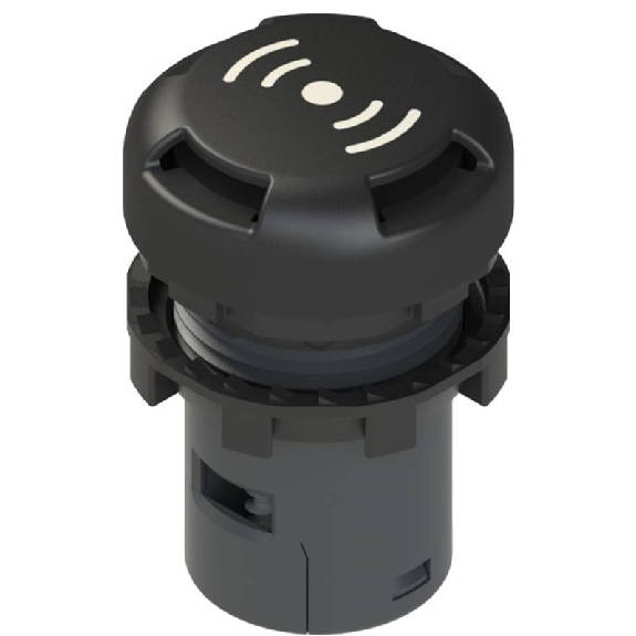 Buzzer Ø22mm bague plast. 24VAC/DC 90dB son pulsé IP40-Lire la description