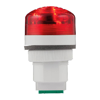 Buzzer perçage Ø30mm P40 A LED ROUGE 85dB V12/24DAC IP65 Ø41mm GRIS-Lire la description