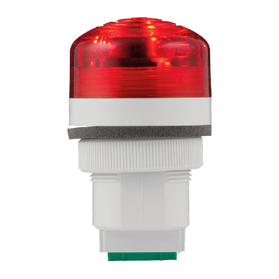 Buzzer perçage Ø30mm P40 A LED ROUGE 85dB V12/24DAC IP65 Ø41mm GRIS-Lire la description