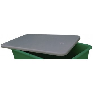 Couvercle plat gris pour bac de capacité 500 Litres-Lire la description