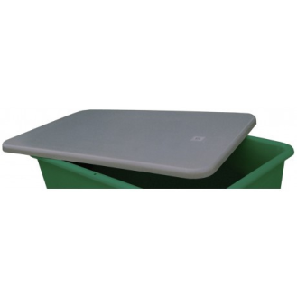 Couvercle plat gris pour bac de capacité 500 Litres-Lire la description
