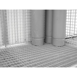Fonds en caillebottis galvanisé spécifique pour box 60 bouteilles de gaz-Lire la description