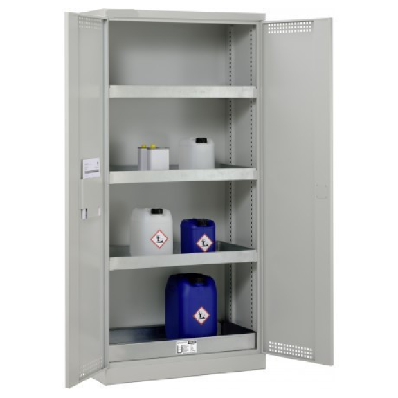 Armoire de sûreté 2 pour produits polluants multirisques portes battantes Armoire de sûreté 2 pour produits polluants multirisques portes battantes-Lire la description