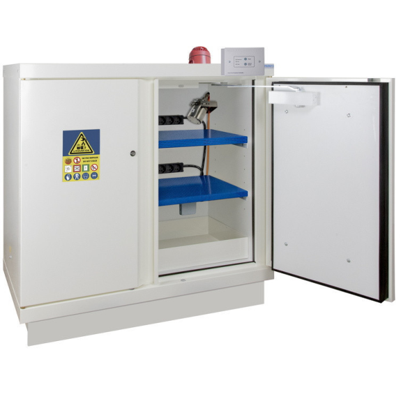 Armoire équipée coupe-feu basse F105 BatterySafe 2 portes-Leggi tutto