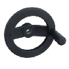 Volant de manœuvre, noir, alu moulé Type: 60 d=140mm, alésage 14mm