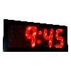 Horloge 4 DIGITS 400mm ROUGE, IP54, 230VAC synchronisée HDT