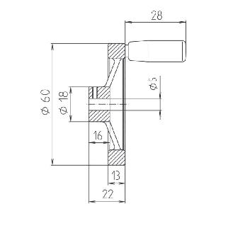 Volant Type: PLM20/40x20 d=60-Lire la description