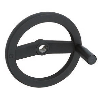 Volant de manœuvre, noir, alu moulé Type: 80 d=160mm, alésage 14mm