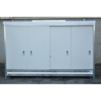 Conteneur Compack 8 fûts/2 IBC hauteur standard avec portes-Lire la description