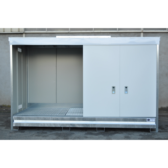 Conteneur Compack 8 fûts/2 IBC hauteur standard avec portes-Lire la description