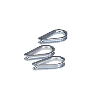 Cosse-coeur 3B DIN 65457-35 Z acier zingué
