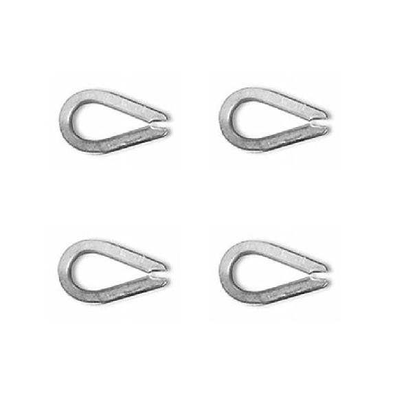 Cosse-cœur inox, paquet de 4 accessoires pour AU à câble-Lire la description