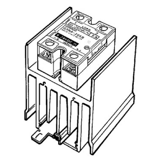 Dissipateur montage sur rail DIN pour G3NA-240B, G3NA-440B-2-Lire la description