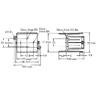 Dissipateur montage sur rail DIN pour G3NA-240B, G3NA-440B-2-Lire la description