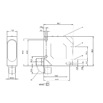 Laser de mesure P=80-300mm 4-20mA PNP (x2) / M12 8P-Lire la description