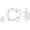 Laser de mesure CMOS P=100-500mm 4-20mA, PNP (x2), M12 8P Laser de mesure CMOS P=100-500mm 4-20mA, PNP (x2), M12 8P