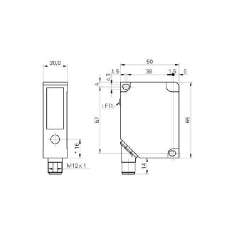 Laser de mesure Point 4-20mA+PNP P=30-50mm / M12 5P-Lire la description