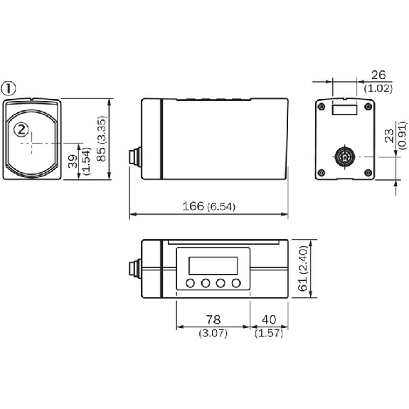 Laser de mesure P=220m SSI PNP/NPN, M16 8P Laser de mesure P=220m SSI PNP/NPN, M16 8P-Lire la description