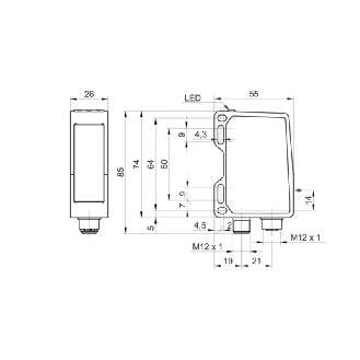 Laser de mesure Point Sd=150-1500mm ANA+PUSH/PULL-Lire la description