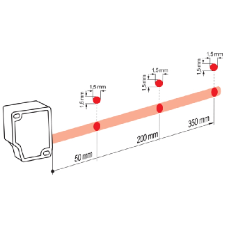 Laser de mesure Point P=50-350mm 4-20mA/2-10mA IO-Link / M08 4P-Lire la description