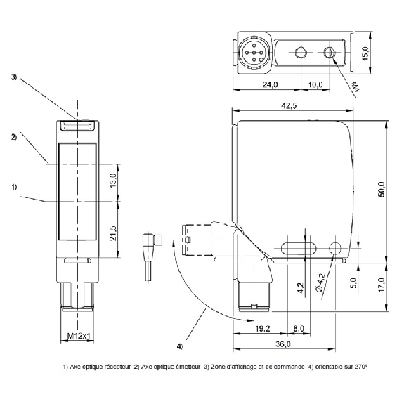 Laser de mesure P=20-200mm 4-20mA PNP/NPN (x2) / M12 5P Laser de mesure P=20-200mm 4-20mA PNP/NPN (x2) / M12 5P-Lire la description