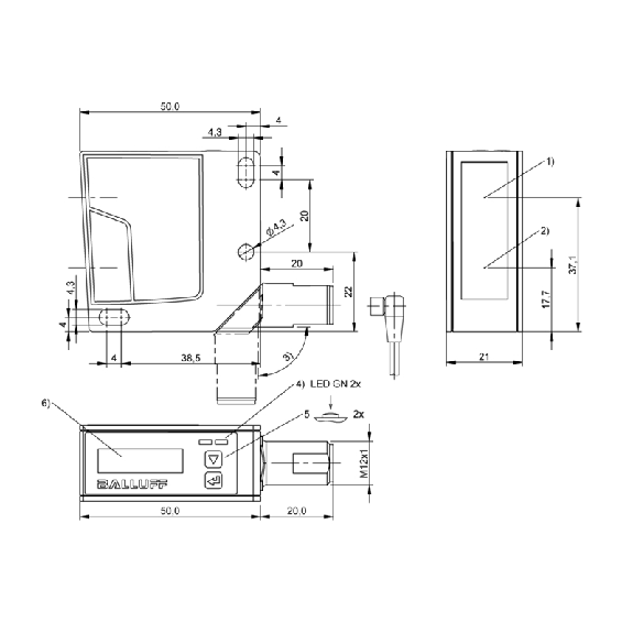 Capteur laser de distance avec interface IO-Link-Lire la description