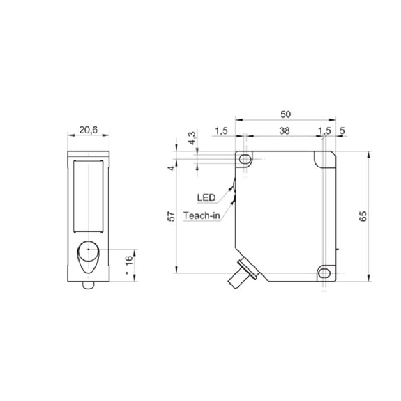 Laser de mesure Ligne 4-20mA/0-10Vdc+PNP P=50-300mm Teach / Câble 2m Laser de mesure Ligne 4-20mA/0-10Vdc+PNP P=50-300mm Teach / Câble 2m-Lire la description