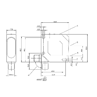 Laser de mesure P=30-100mm 4-20mA PNP LO/DO / M12 8P-Lire la description