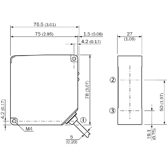 Laser de mesure CMOS Tête P=250-450mm 4-20mA-Lire la description
