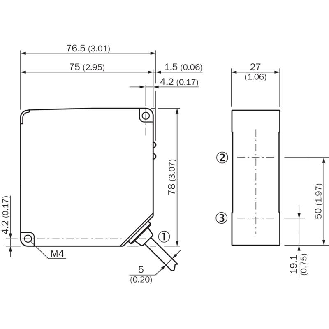 Laser de mesure CMOS Tête P=250-450mm 4-20mA-Lire la description