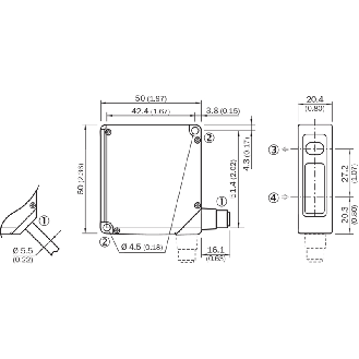 Laser de mesure CMOS P=100-400mm 0-10V, PNP (x2), câble 2m-Lire la description