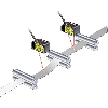 Laser de mesure P=50mm ±15mm, PNP, 0-5V, IO-Link, câble 2m