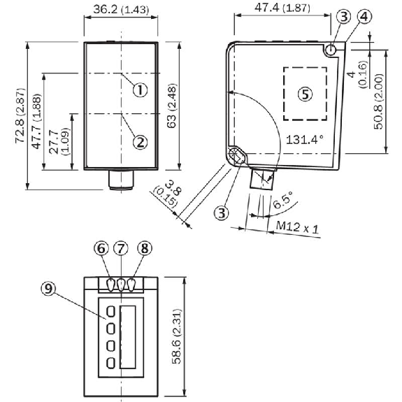 Laser de mesure P=0.2-30m ANA PNP/NPN IO-Link / M12 5P-Lire la description