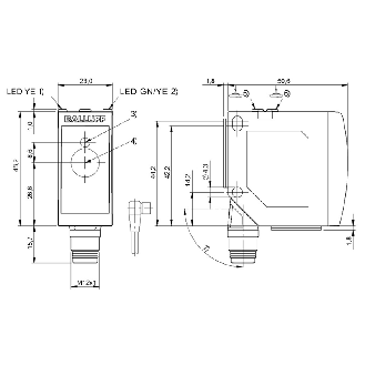 Laser de mesure P=100-5000mm 4-20mA PNP/NPN LO/DO / M12 5P-Lire la description