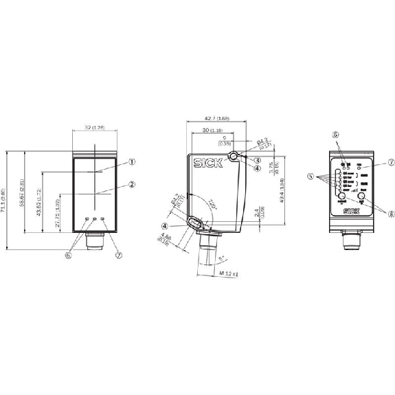 Laser de mesure P=0.2-35m ANA PNP/NPN IO-Link / M12 5P-Lire la description
