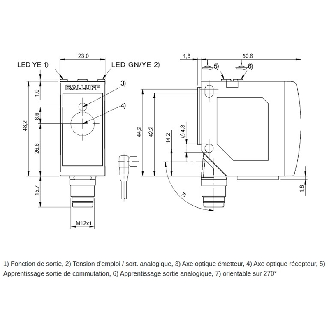 Laser de mesure P=100-5000mm 0-10V PNP/NPN LO/DO / M12 5P-Lire la description