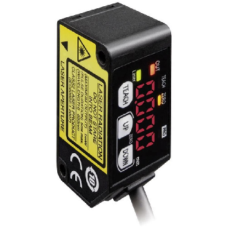 Laser de mesure P=100mm ±35mm, PNP, 0-5V, IO-Link, Câble 2m-Lire la description