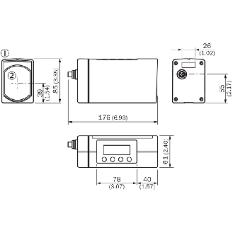 Laser de mesure P=130m CANOpen PNP/NPN, M12 5P-Lire la description