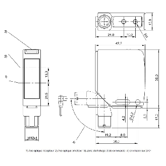 Laser de mesure P=20-500mm 1-10V PNP/NPN (x2) / M12 5P-Lire la description
