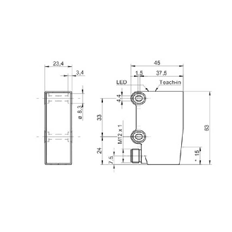 Laser de mesure Point 0-10V P=100-1000mm Teach-in / M12 5P-Lire la description