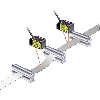 Laser de mesure P=50mm ±15mm, PNP, 0-5V, câble 2m