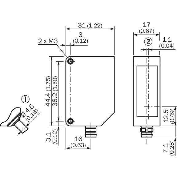 Laser de mesure P=50-150mm 4-20mA PNP/NPN / M12 5P+C0.3m Laser de mesure P=50-150mm 4-20mA PNP/NPN / M12 5P+C0.3m-Lire la description