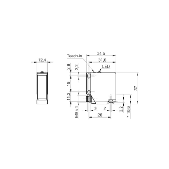 Laser de mesure Point 4-20mA P=16-120mm Teach / M08 4P-Lire la description